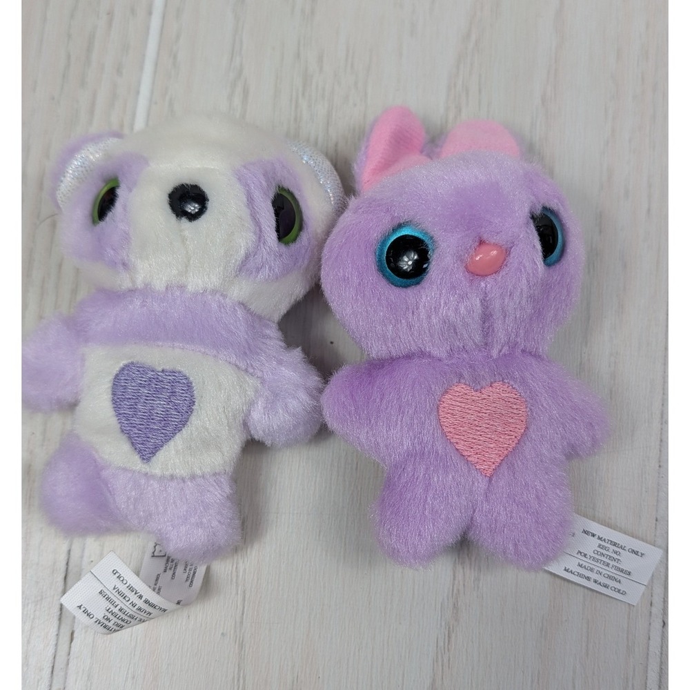 Little Live Scruff a Luvs Mini Moose Toys Plush Purple Panda Bunny Heart